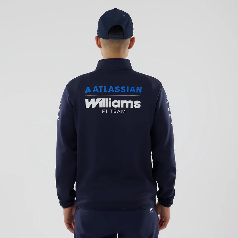Men's New Era  Navy Williams Racing Quarter-Zip Sweatshirt