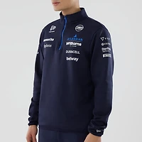 Sweat-shirt à col zippé New Era bleu marine Williams Racing pour homme