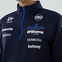 Men's New Era  Navy Williams Racing Quarter-Zip Sweatshirt