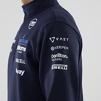 Men's New Era  Navy Williams Racing Quarter-Zip Sweatshirt