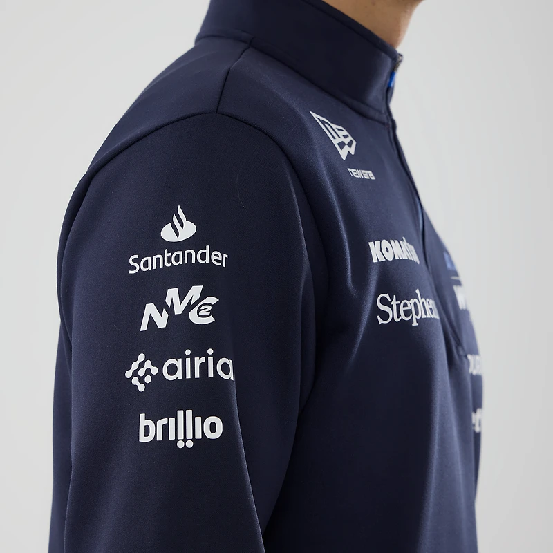 Men's New Era  Navy Williams Racing Quarter-Zip Sweatshirt