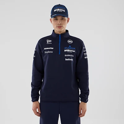 Men's New Era Navy Williams Racing Quarter-Zip Sweatshirt