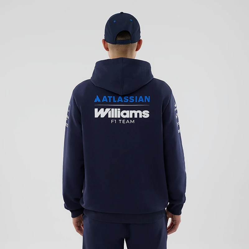 Sweat à capuche réplique Williams Racing bleu marine New Era pour homme