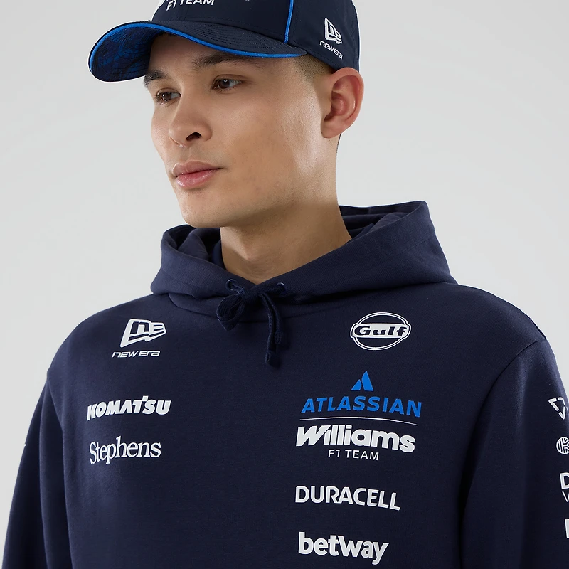 Men's New Era Navy Williams Racing Replica Hoodie