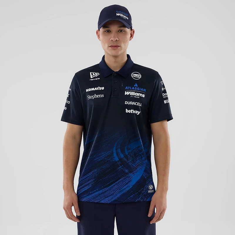 Men's New Era Navy Williams Racing Tech Polo