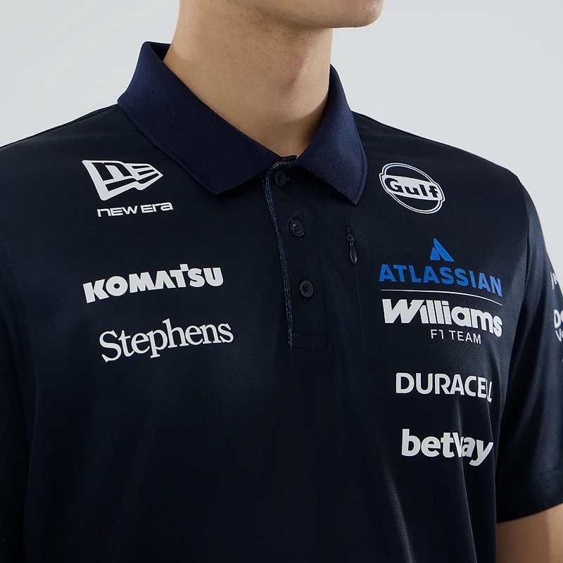 Men's New Era Navy Williams Racing Tech Polo