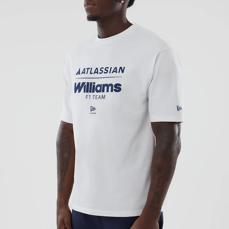Men's New Era  White Williams Racing Oversized T-Shirt
