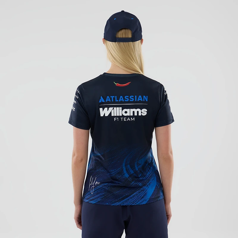 Women's New Era Navy Williams Racing 55 Tech T-Shirt
