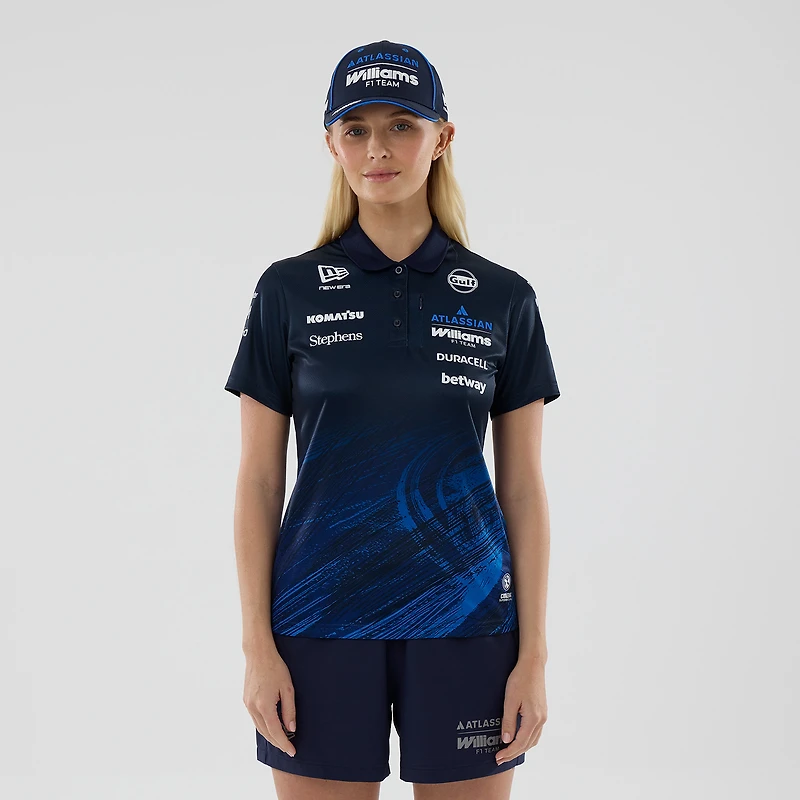 Women's New Era Navy Williams Racing Tech Polo