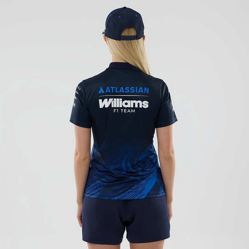 Women's New Era Navy Williams Racing Tech Polo