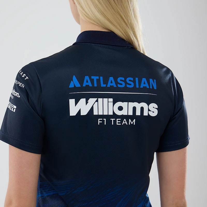 Women's New Era Navy Williams Racing Tech Polo
