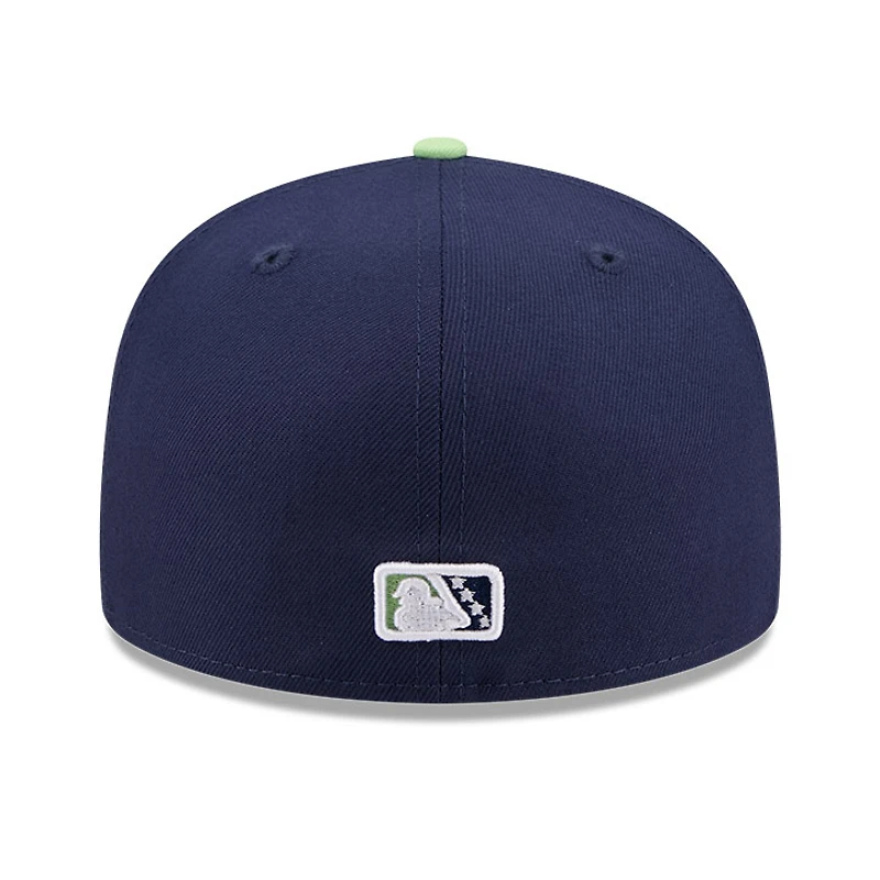 Casquette ajustée New Era 59FIFTY pour homme, bleu marine/vert clair, Wilmington Blue Rocks 2026 Copa De La Diversion