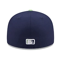 Casquette ajustée New Era 59FIFTY pour homme, bleu marine/vert clair, Wilmington Blue Rocks 2026 Copa De La Diversion