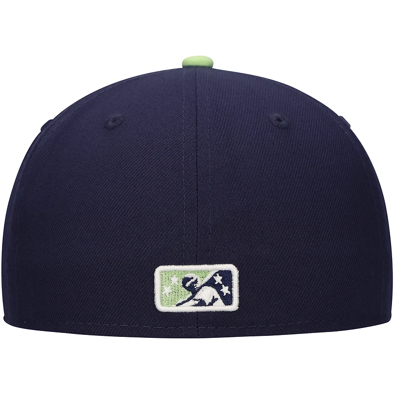 Men's New Era Navy Rocas Azules de Wilmington Copa la Diversión 59FIFTY Fitted Hat
