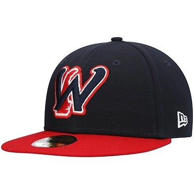 Casquette ajustée New Era Wilmington Blue Rocks Navy Authentic Collection Team Alternate 59FIFTY pour homme