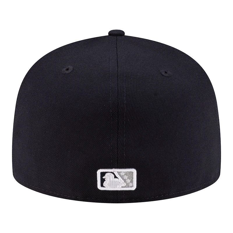 Men's New Era Navy Wilson Warbirds Authentic Collection 59FIFTY Fitted Hat