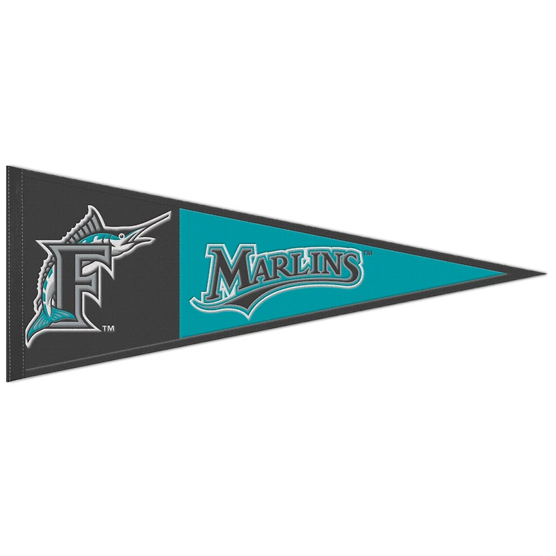 WinCraft Florida Marlins Cooperstown Collection 13" x 32" Retro Logo Pennant