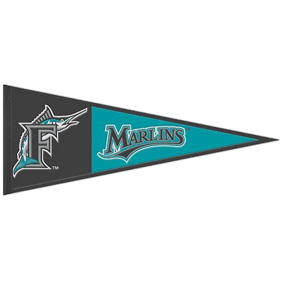 WinCraft Florida Marlins Cooperstown Collection 13" x 32" Retro Logo Pennant