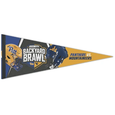 Fanion de qualité supérieure WinCraft Pitt Panthers contre West Virginia Mountaineers Backyard Brawl 12'' x 30''