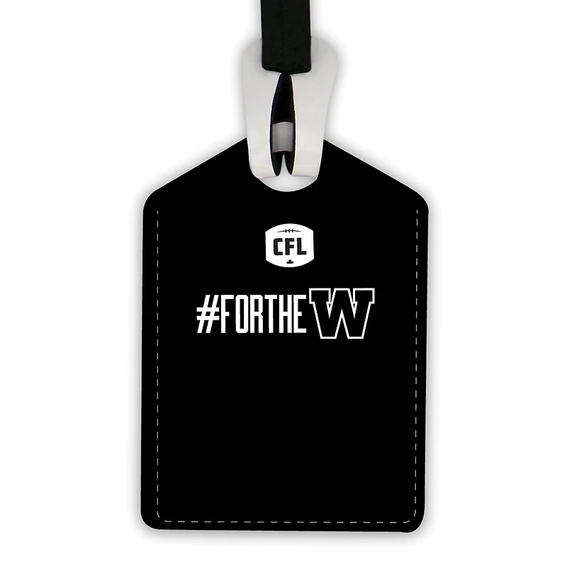 Étiquette de bagage en cuir personnalisée des Blue Bombers Winnipeg