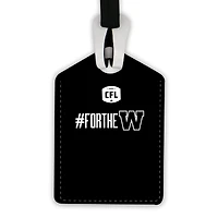 Étiquette de bagage en cuir personnalisée des Blue Bombers Winnipeg