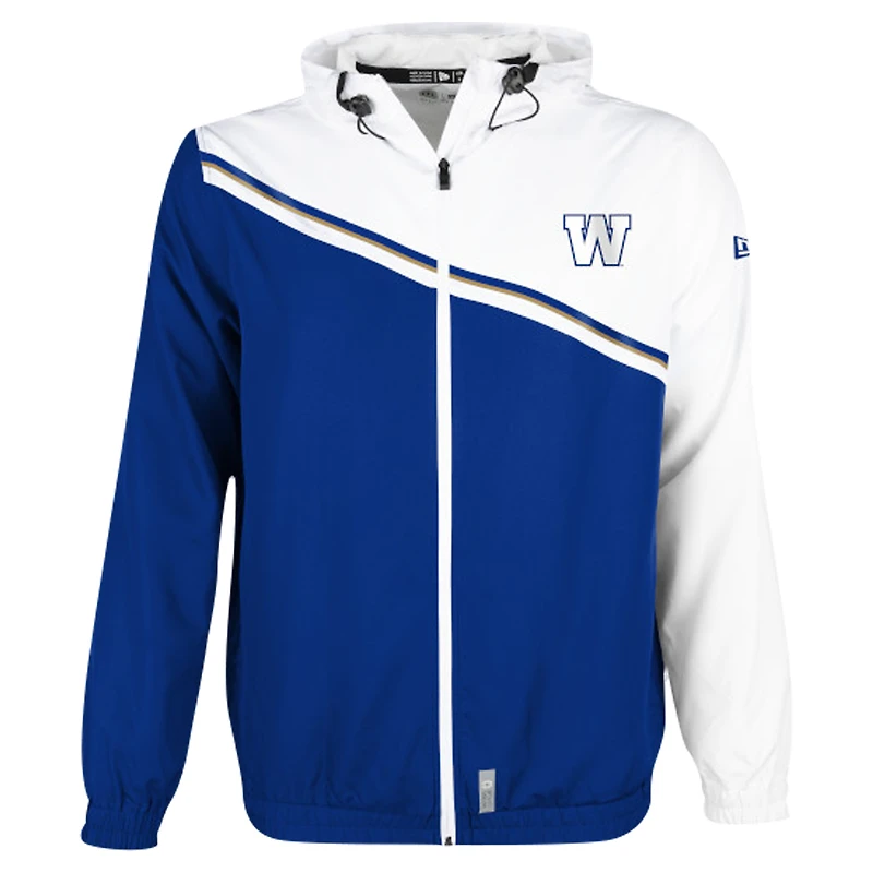 Veste à fermeture éclair intégrale tissée Ripstop New Era pour hommes, bleu de Winnipeg Blue Bombers Pinnacle