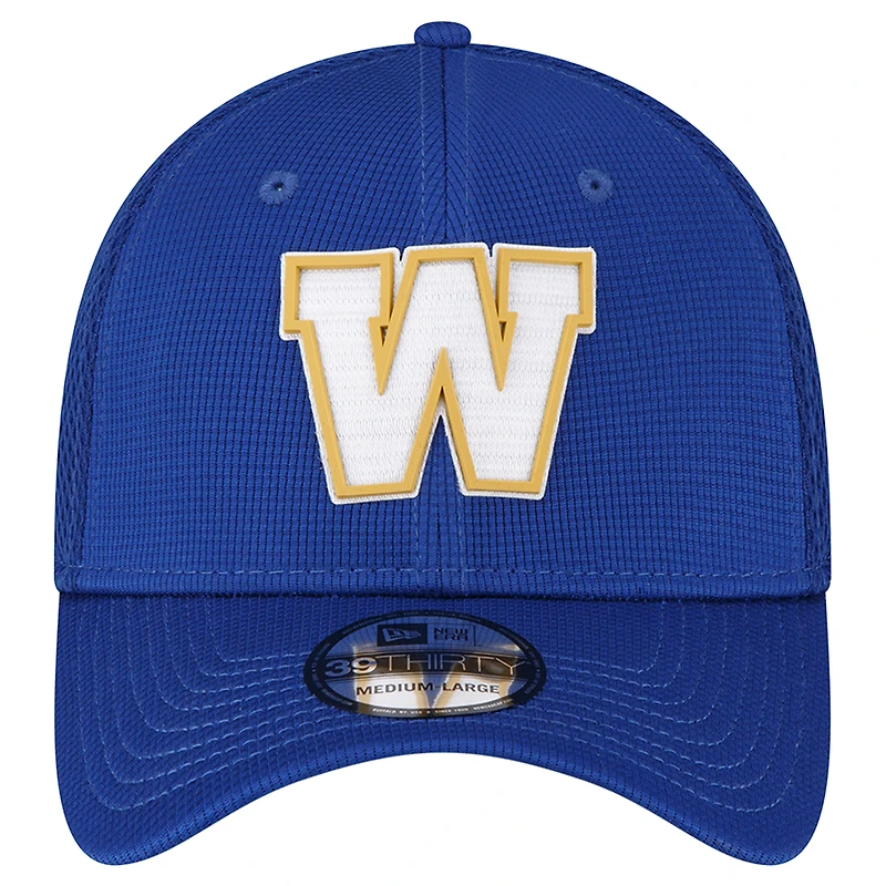 Men's New Era  Blue Winnipeg Bombers Sideline 39THIRTY Flex Hat