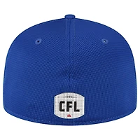 Casquette ajustée New Era Sideline 59FIFTY bleue pour homme, modèle Winnipeg Blue Bombers