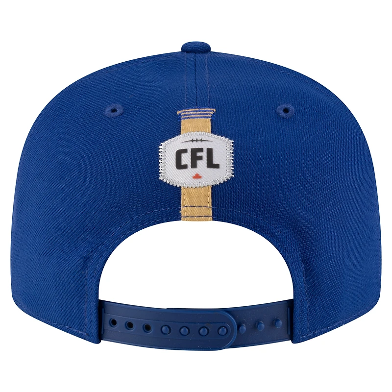 Casquette Snapback 9FIFTY Sideline des Blue Bombers de Winnipeg de New Era pour homme