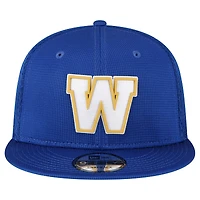 Casquette snapback New Era bleue Winnipeg Blue Bombers Sideline 9FIFTY pour homme