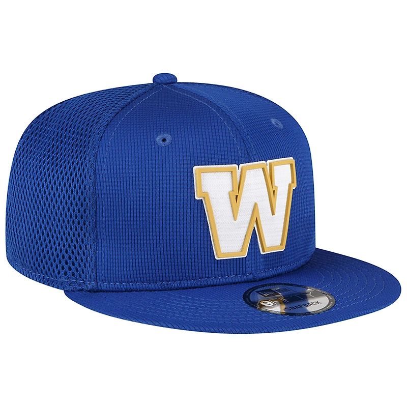 Casquette snapback New Era bleue Winnipeg Blue Bombers Sideline 9FIFTY pour homme