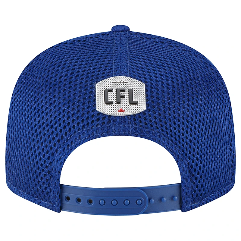 Casquette Snapback 9FIFTY Sideline des Bombers bleu Winnipeg New Era pour homme