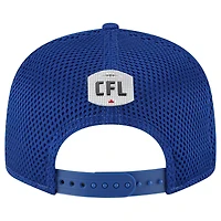 Casquette Snapback 9FIFTY Sideline des Bombers bleu Winnipeg New Era pour homme