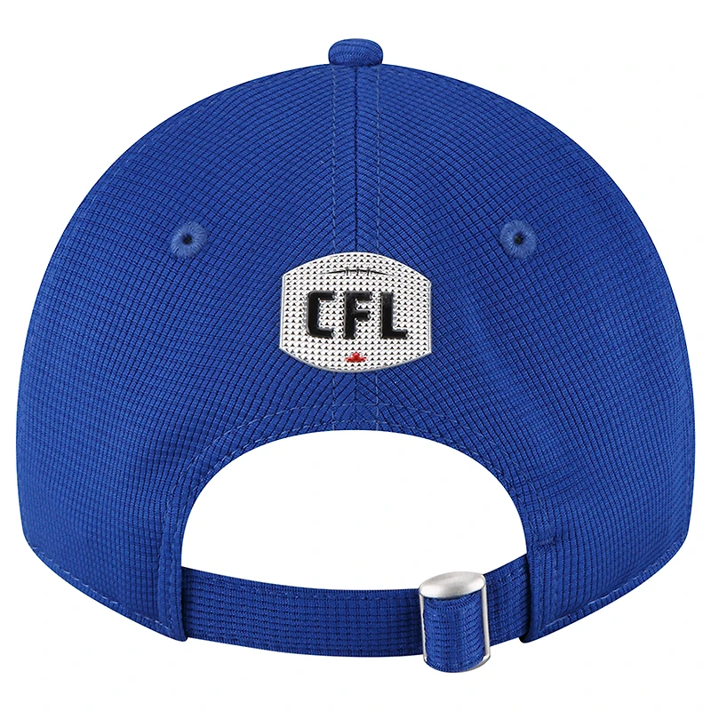 Casquette ajustable Sideline 9TWENTY des Bombers bleus de Winnipeg New Era pour homme