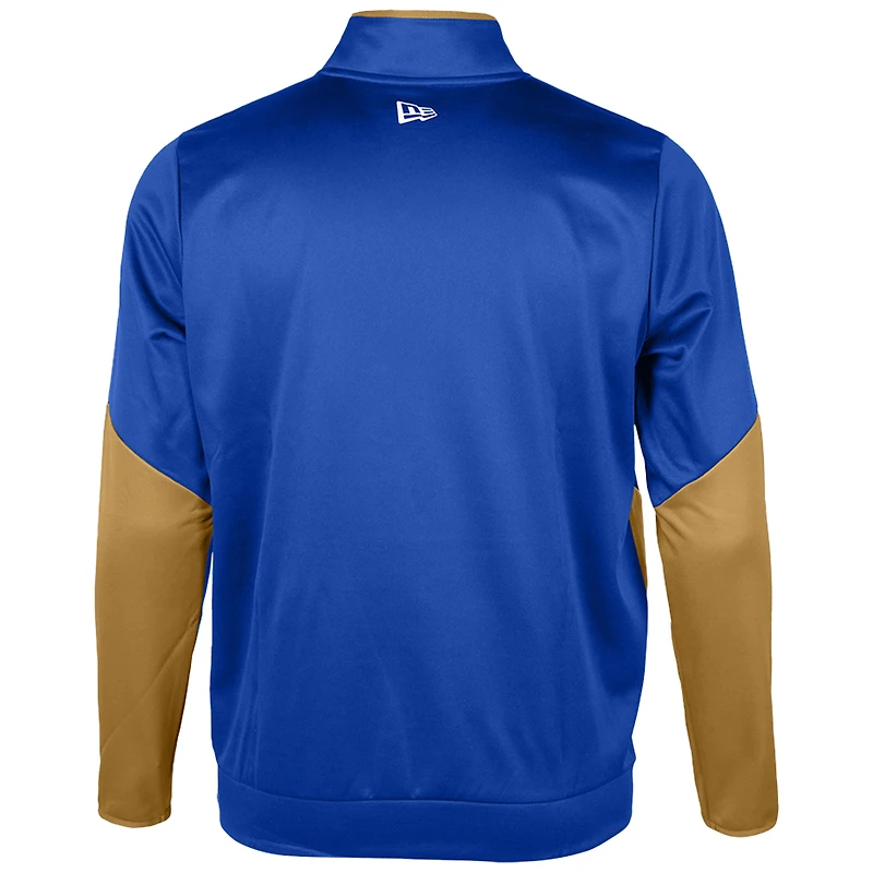 Haut en molleton Performance Sideline bleu à fermeture éclair quart de tour des Blue Bombers Winnipeg New Era pour homme