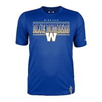 T-shirt de performance bleu New Era pour homme des Blue Bombers Winnipeg