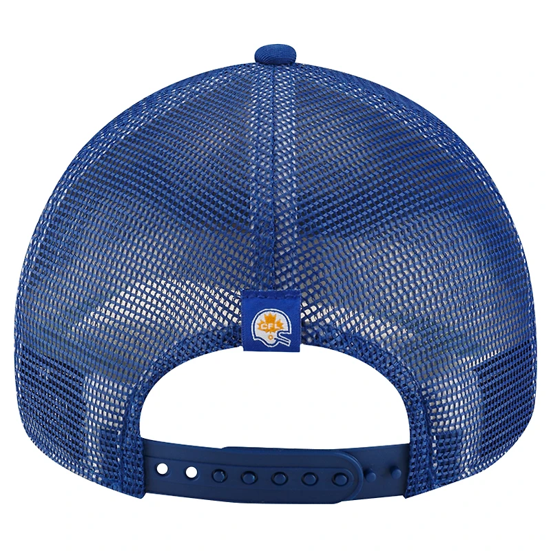 Men's New Era Blue Winnipeg Blue Bombers Turf Traditions 9FORTY Adjustable Hat