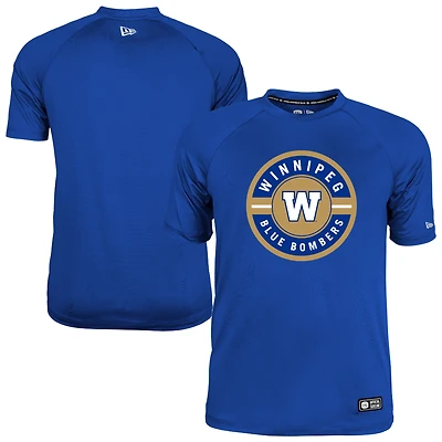T-shirt raglan New Era Royal Winnipeg Blue Bombers 2026 Sideline Cavort pour homme