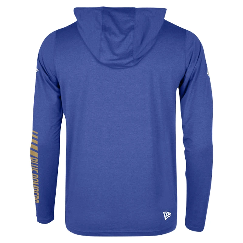 T-shirt à capuche manches longues New Era Royal Winnipeg Blue Bombers Sideline Corral pour hommes