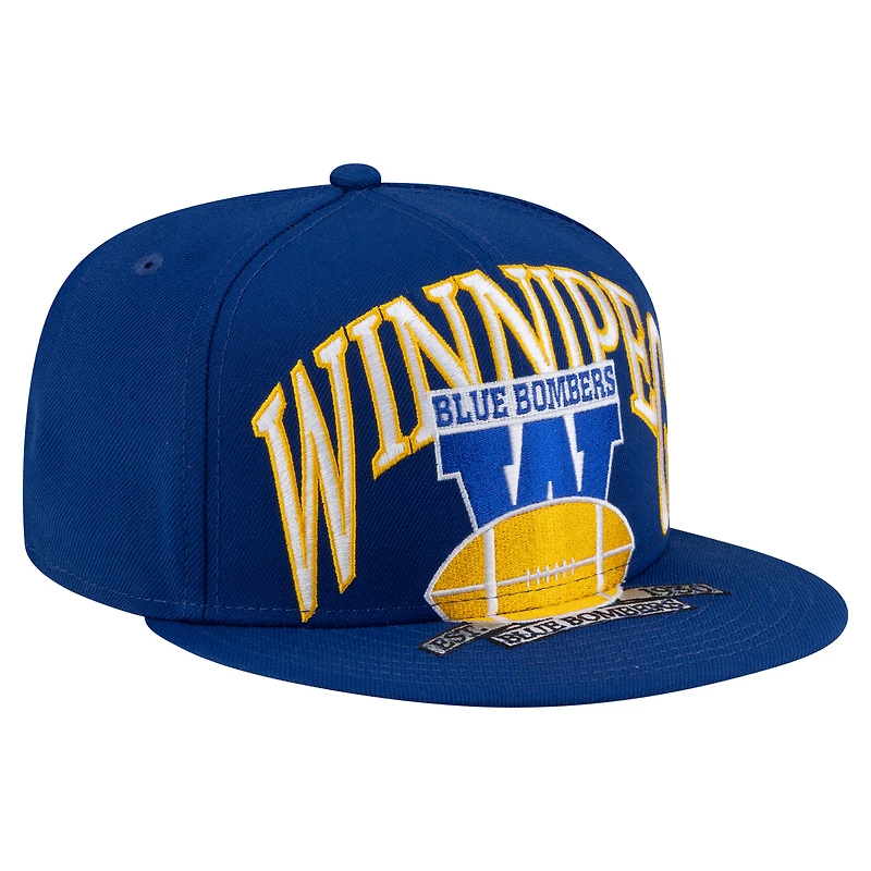 Men's New Era Royal Winnipeg Blue Bombers Turf Traditions 9FIFTY Snapback Hat