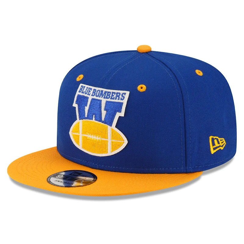Men's New Era Royal Winnipeg Blue Bombers Turf Traditions 9FIFTY Snapback Hat