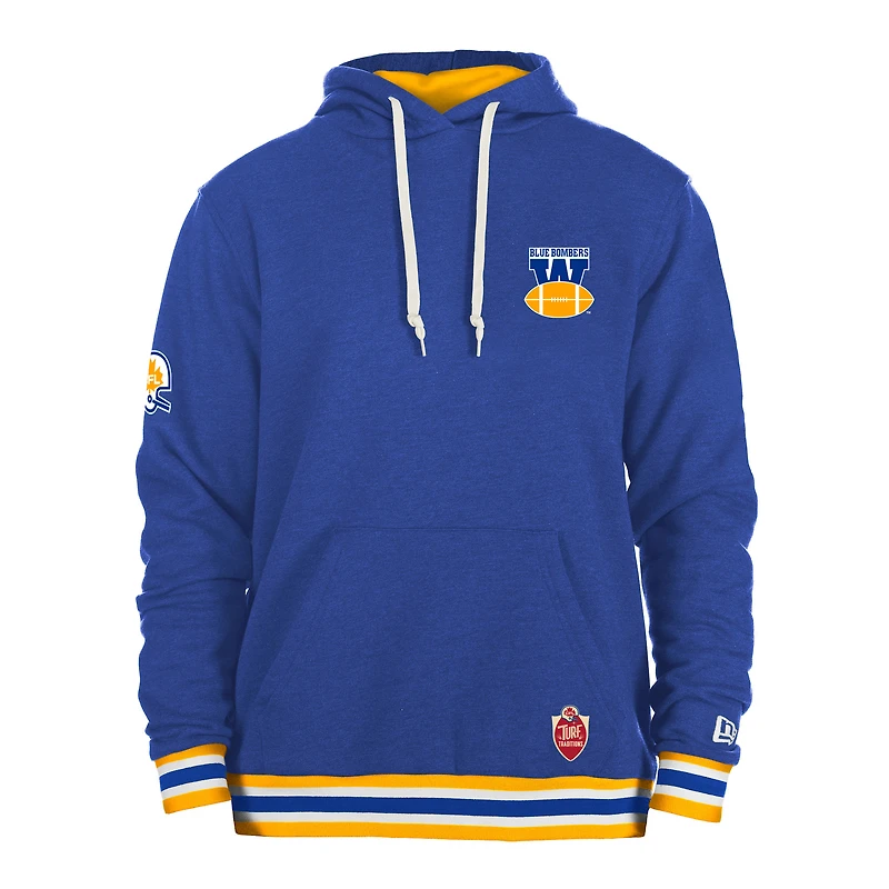 Men's New Era Royal Winnipeg Blue Bombers Turf Traditions Pullover Hoodie