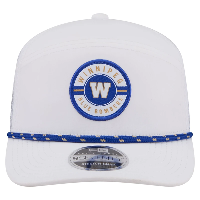 Men's New Era White Winnipeg Blue Bombers 2026 Sideline Rope 9SEVETNTY Adjustable Hat