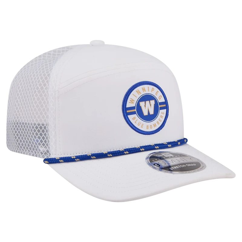 Men's New Era White Winnipeg Blue Bombers 2026 Sideline Rope 9SEVETNTY Adjustable Hat