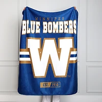 Couverture à jetée Winnipeg Blue Bombers 50 po x 60 po pour les amateurs de sport