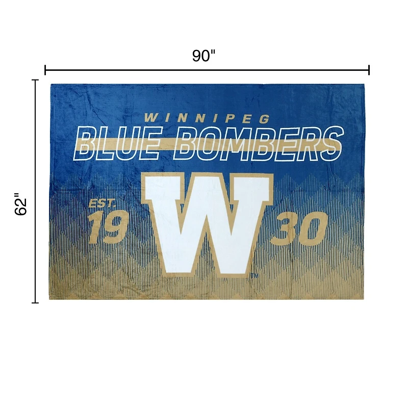 Winnipeg Blue Bombers 62" x 90" Family Blanket