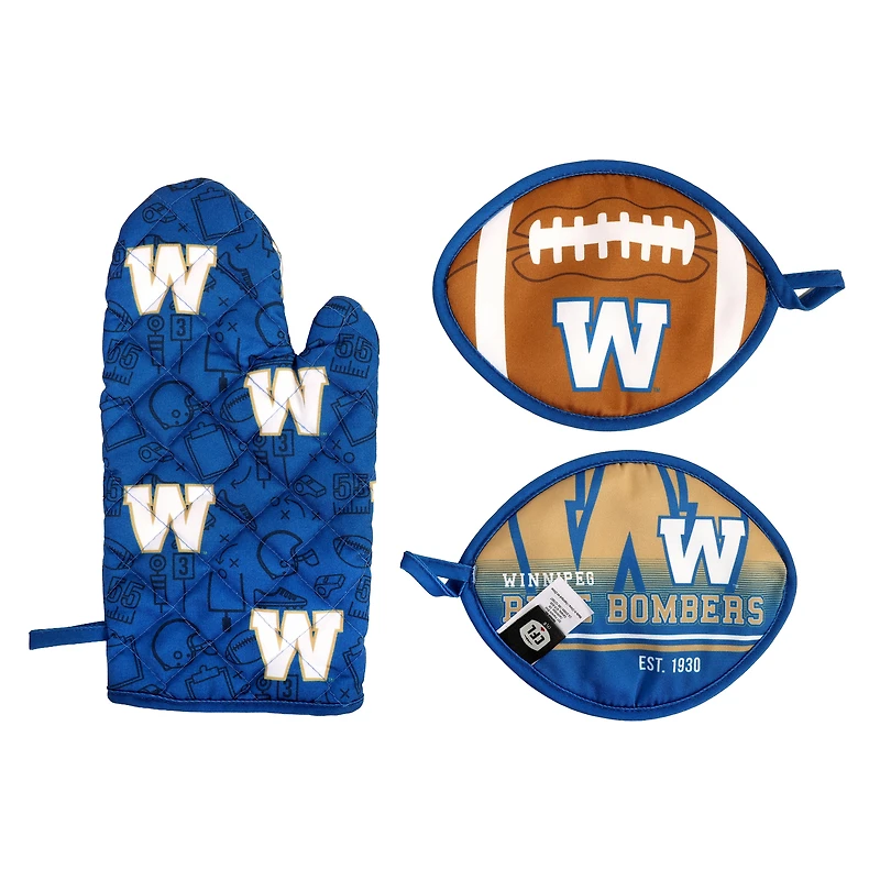 Ensemble de deux gants de cuisine des Blue Bombers de Winnipeg