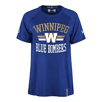 T-shirt Performance 5th & Ocean by New Era Bleu Winnipeg Blue Bombers Sideline Circuit pour femmes