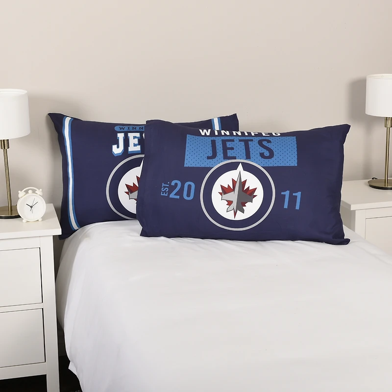 Blue Winnipeg Jets 20'' x 30'' Two Pack Pillowcase Set