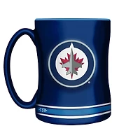 Blue Winnipeg Jets Sculpted Relief Mug